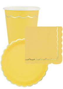 VAISSELLE-JETABLE-JAUNE-ET-OR-1