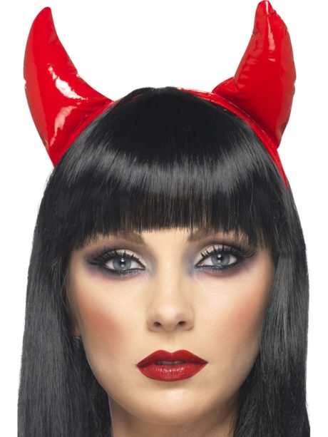 cornes de diable, accessoire halloween déguisement, accessoire déguisement halloween, accessoire diable déguisement, accessoire déguisement diable, cornes de diables halloween, cornes de diable pour halloween, Cornes de Diable, Rouges, Vinyle