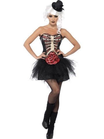 corset squelette et vicères halloween, accessoire déguisement halloween femme, déguisement halloween femme, déguisement femme halloween, déguisement zombie halloween femme, déguisement zombie femme halloween, costume femme halloween Corset Squelette et Viscères