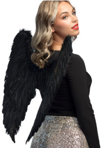 ailes d'ange noir, ailes d'ange plumes noires, ailes plumes noires, Ailes d’Ange, Plumes Noires, 65 cm