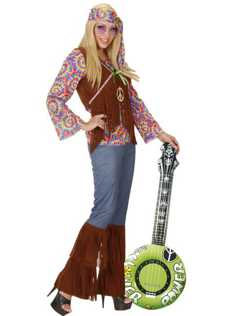 banjo gonflable, guitare gonflable, déguisement hippie, Banjo Gonflable, Vert