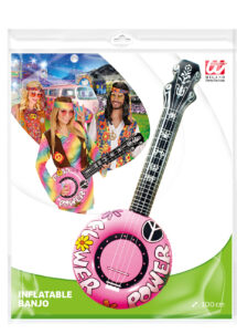 banjo gonflable, guitare gonflable, déguisement hippie