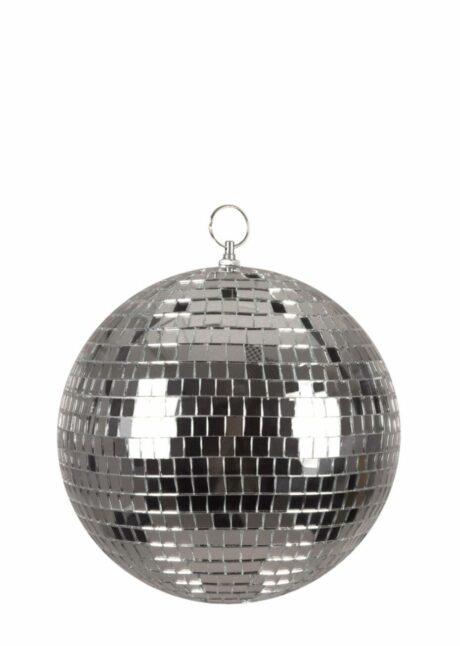 BOULE A FACETTE ARGENT 20 CM, boule disco argent, Boule à Facettes Argent 20 cm, Boule Disco Moyen Format