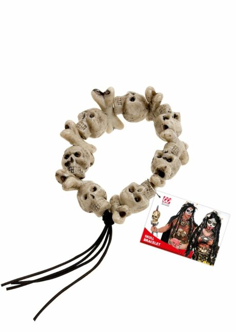 bracelets cranes et os, bracelet tete de mort, bracelet halloween, Bracelet Tête de Mort et Os, Élastique