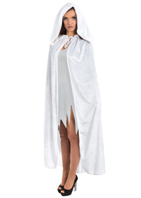 accessoire cape déguisement, déguisement cape halloween, cape blanche déguisement, cape déguisement femme, cape déguisement adulte, cape halloween, cape carnaval de venise, Cape Blanche, à Large Capuche, Velours