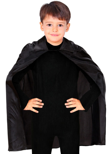 cape noire enfant, cape halloween enfant, cape magicien, Cape Noire, 100 cm, Enfant