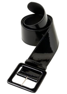 ceinture vinyle noire, ceinture disco