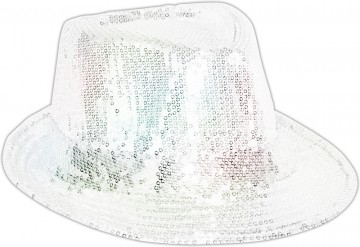 chapeaux borsalino, chapeaux paillettes, chapeau à sequins, accessoires chapeaux, chapeaux paris, chapeaux forme année 30 Chapeau Borsalino Paillettes Sequins, Blanc