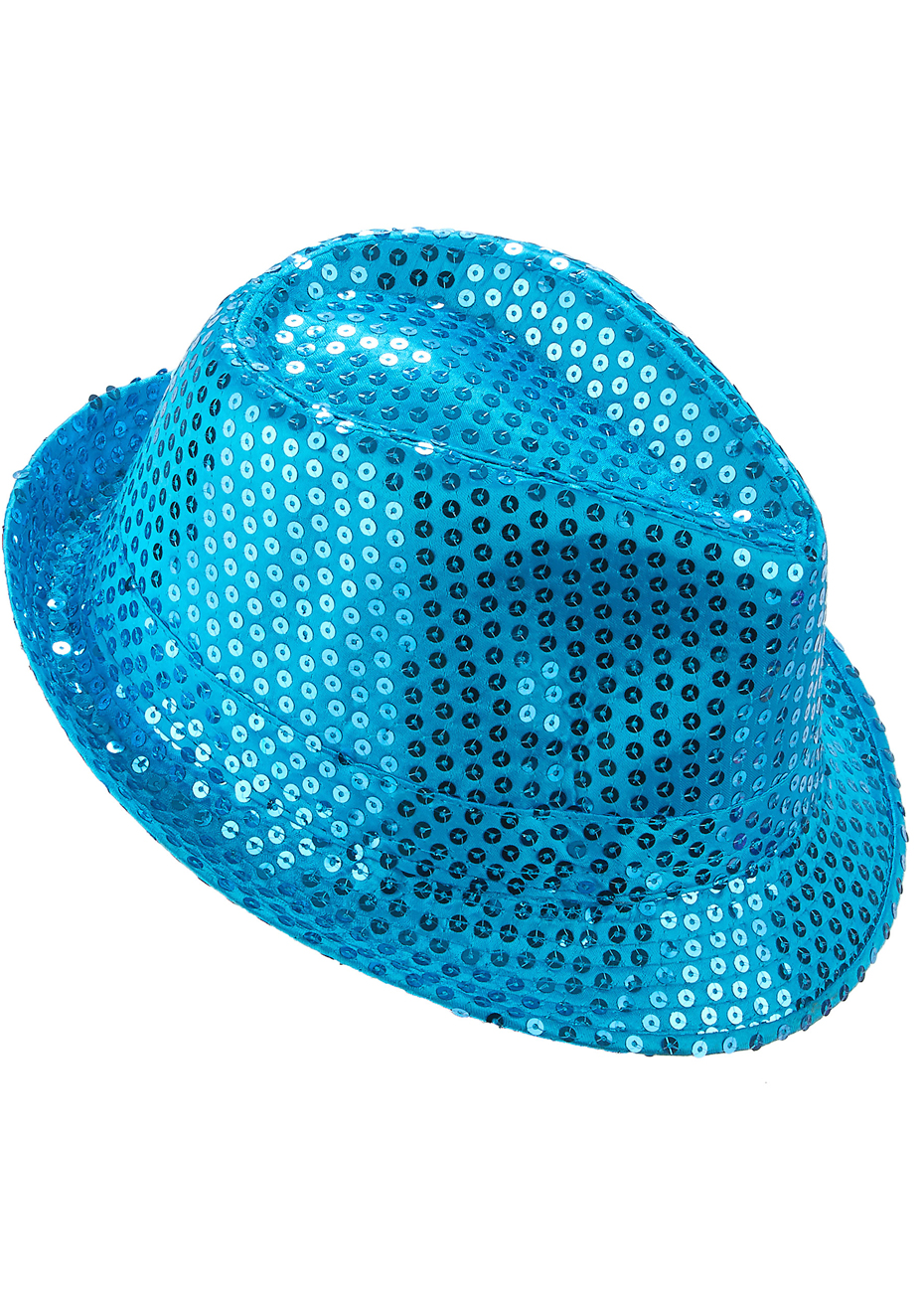 Chapeau Borsalino Paillettes Sequins, Argent - Aux Feux de la Fête