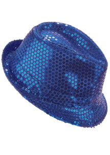chapeau paillettes, chapeau Borsalino paillettes, chapeau bleu, Chapeau Borsalino Paillettes Sequins, Bleu