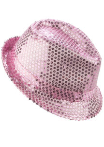 chapeau paillettes, chapeau Borsalino paillettes, chapeau rose, Chapeau Borsalino Paillettes Sequins, Rose