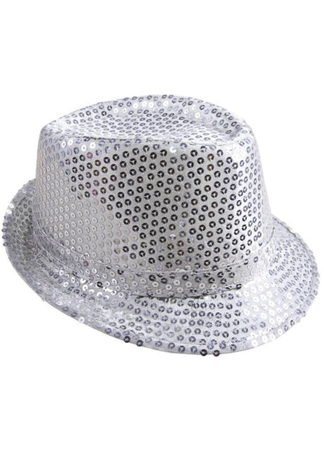 Chapeau Borsalino, chapeau Borsalino argent, chapeau paillettes, Chapeau Borsalino Paillettes Sequins, Argent