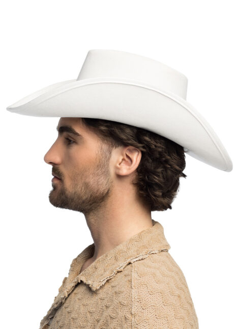 chapeau western blanc, profil, Chapeau de Cowboy, Bronco, Blanc