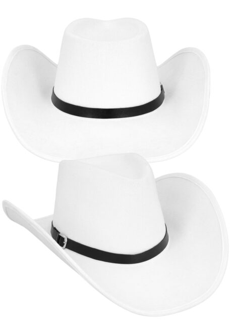 CHAPEAU-COWBOY-BLANC-aux feux de la fête, Chapeau de Cowboy, Bronco, Blanc