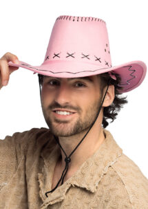 chapeau cowboy rose, chapeau de cowboy pas cher, Chapeau de Cowboy Suédine, Rose