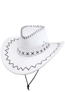 chapeau de cowboy blanc, chapeau cowboy, Chapeau de Cowboy Suédine, Blanc