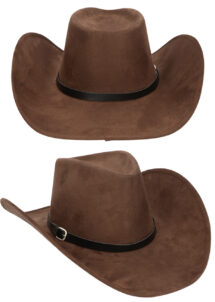 chapeau cowboy marron, chapeau cowboy aux feux de la fête