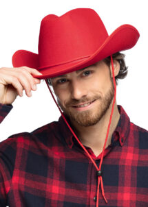 chapeau de cowboy rouge, chapeau de cowboy