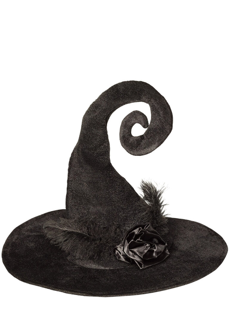 Chapeau De Sorcière Smiffys - Noir, Taille Unique, Diamètre 30 Cm - Idéal Pour Halloween Et Carnaval