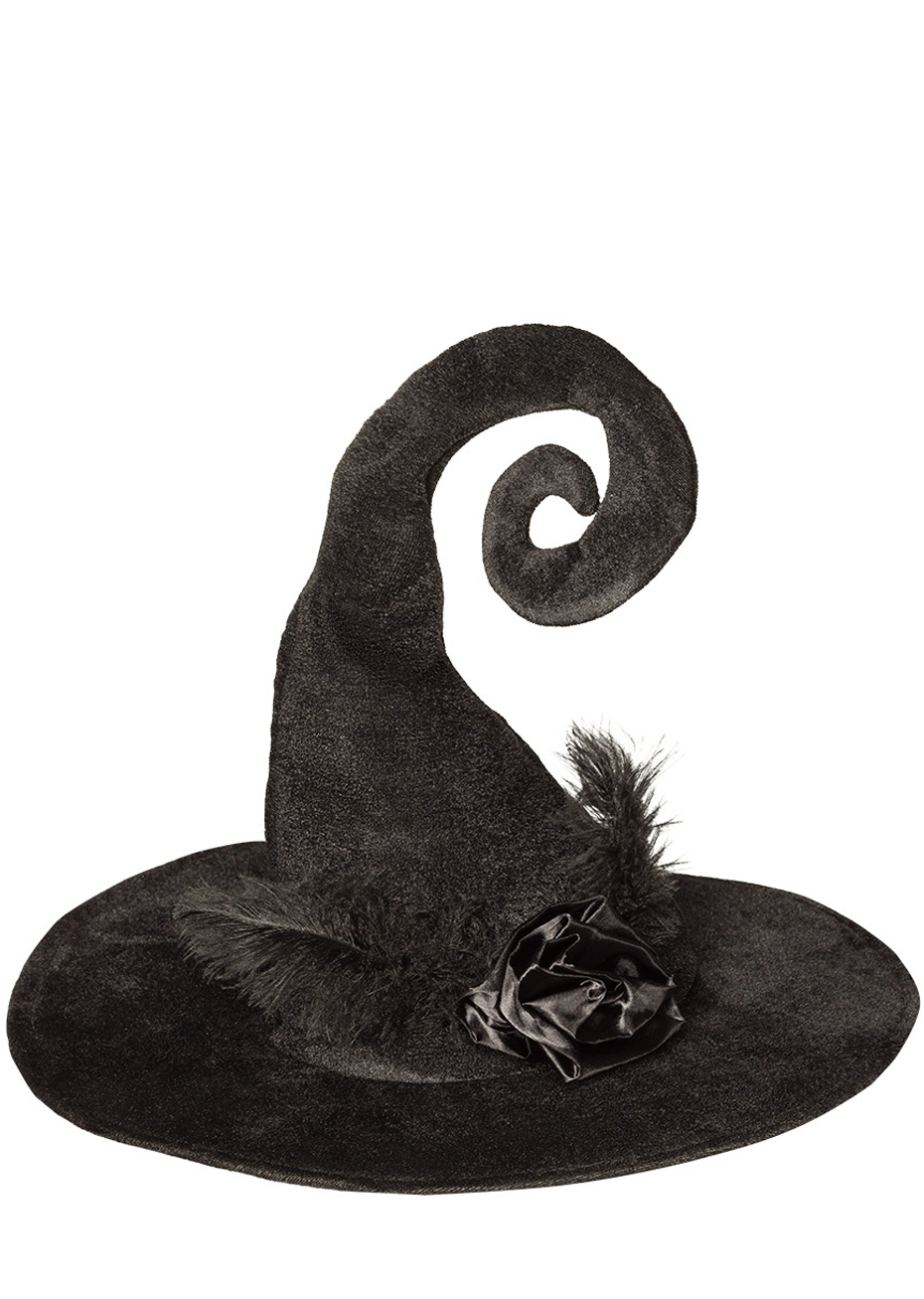 Chapeau De Sorcière En Dentelle Noire Avec Cornes Pointues - Déguisement Halloween Adulte Femme | Tissu Oxford, Pliable, Pour Fête Et Cosplay