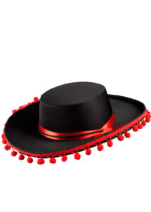 chapeau espagnol, chapeau mexicain, chapeau à pompons