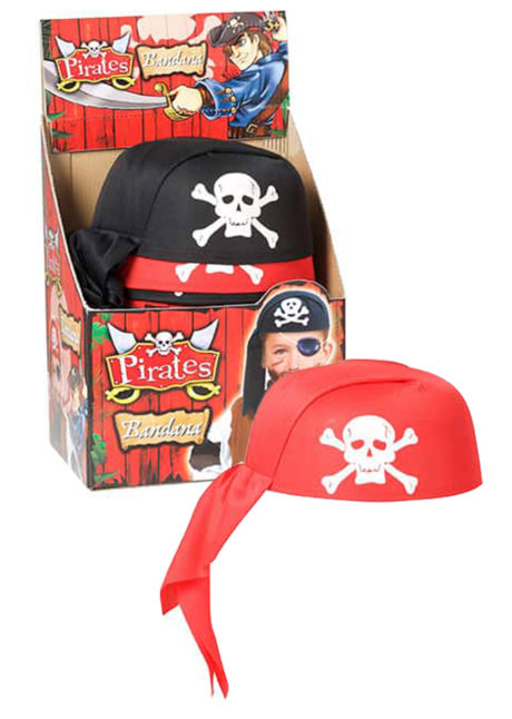 chapeau de pirate pour enfant, Chapeau de Pirate, Noir ou Rouge, Enfant