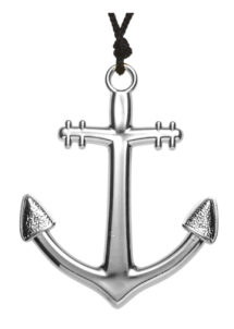 bijou ancre marine, collier ancre marine, collier déguisement de marin, collier déguisement, accessoire déguisement de marin, accessoire déguisement capitaine marine