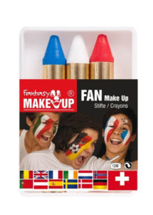 maquillage france, maquillage tricolore, crayons bleu blanc rouge, boutique supporter, accessoires coupe du monde, accessoires supporter, maquillage de supporter