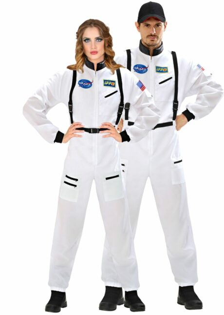 déguisement astronaute adulte, costume d'astronaute, déguisement astronaute homme, déguisement astronaute femme, Déguisement Astronaute Blanc – Combinaison Spatiale