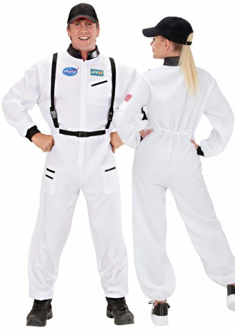 déguisement astronaute adulte, costume d'astronaute, déguisement astronaute homme, déguisement astronaute femme, Déguisement Astronaute Blanc – Combinaison Spatiale