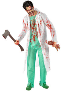 déguisement halloween homme, costume halloween homme, déguisement homme halloween, déguisement chirurgien halloween, costume chirurgien halloween, déguisement médecin halloween, costume médecin halloween, déguisement halloween adulte, Déguisement de Médecin Chirurgien Zombie, avec Blouse