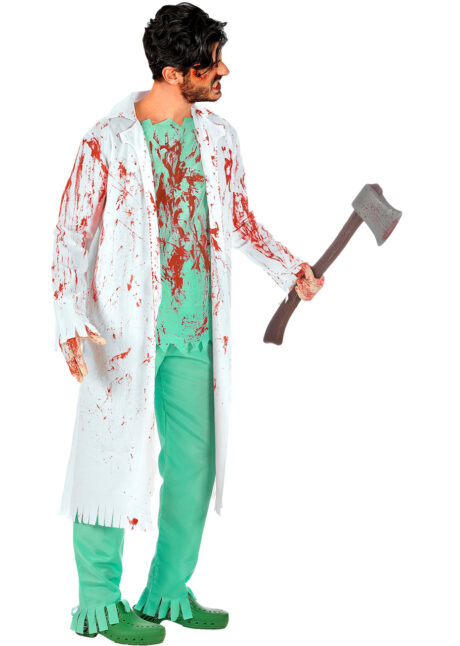 déguisement halloween homme, costume halloween homme, déguisement homme halloween, déguisement chirurgien halloween, costume chirurgien halloween, déguisement médecin halloween, costume médecin halloween, déguisement halloween adulte, Déguisement de Médecin Chirurgien Zombie, avec Blouse
