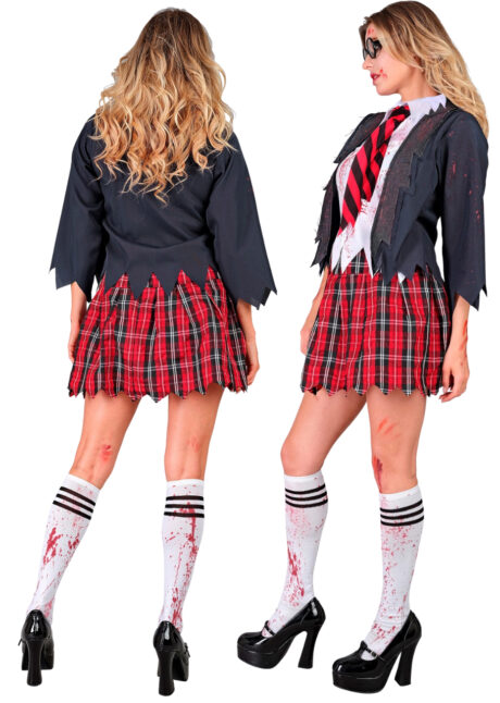 déguisement écolière zombie, costume écolière halloween, déguisement halloween femme, Déguisement d’Ecolière Zombie