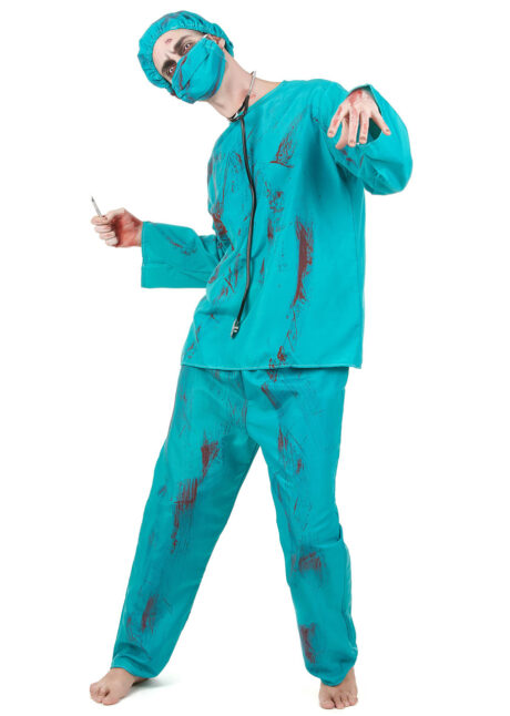 déguisement chirurgien zombie, déguisement halloween homme, Déguisement de Chirurgien Urgentiste Zombie