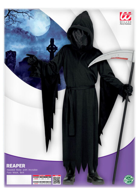 déguisement mort enfant, déguisement halloween garçon, déguisement faucheur garçon, Déguisement de Faucheur Scream Reaper, Garçon