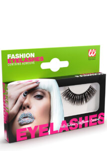 faux cils noirs et argent, faux cils fantaisie