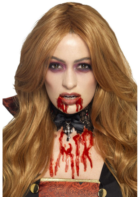 faux sang réaliste, faux sang, maquillage faux sang halloween, faux sang de vampire, faux sang paris, faux sang effets spéciaux, Faux Sang de Vampire