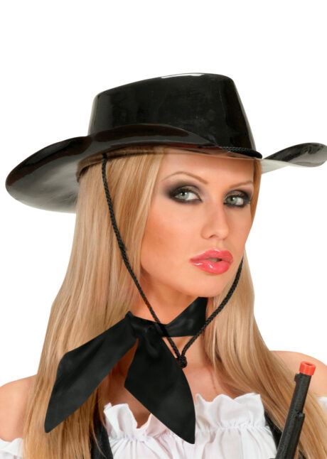 foulard noir, foulard en satin noir, foulard cowboy, foulard années 60, Foulard Noir en Satin