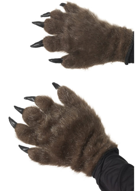 mains de loup, mains d'ours, mains de monstre, gants de monstre déguisement, gants de loup déguisement, accessoire gants déguisement, Gants en Fausse Fourrure et Griffes