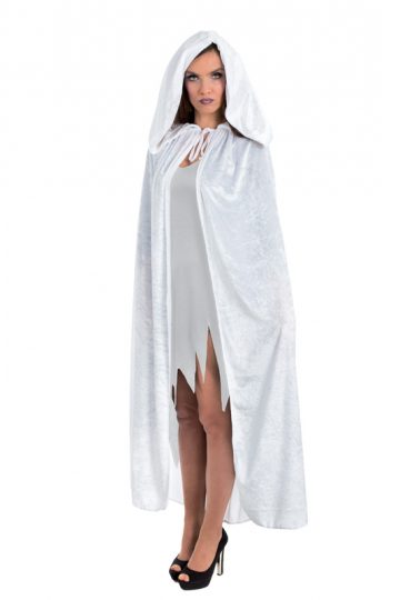 accessoire cape déguisement, déguisement cape halloween, cape blanche déguisement, cape déguisement femme, cape déguisement adulte, cape halloween, cape carnaval de venise Cape Blanche, à Large Capuche, Velours