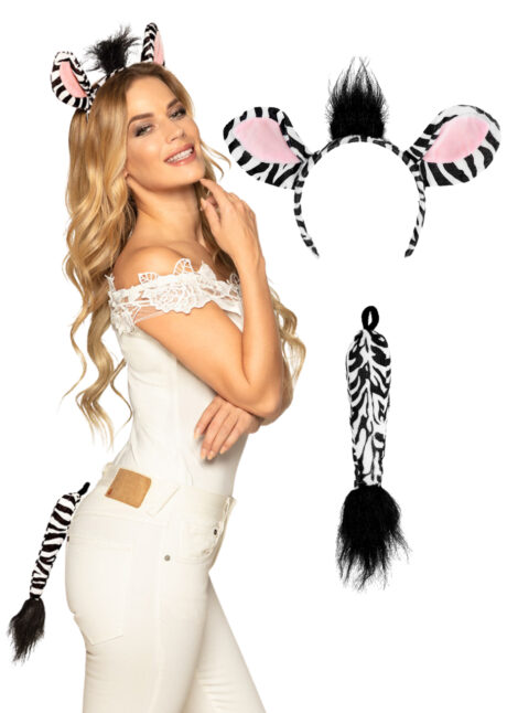 kit de zèbre, kit déguisement zèbre, queue de zèbre, Kit de Zèbre, Oreilles et Queue