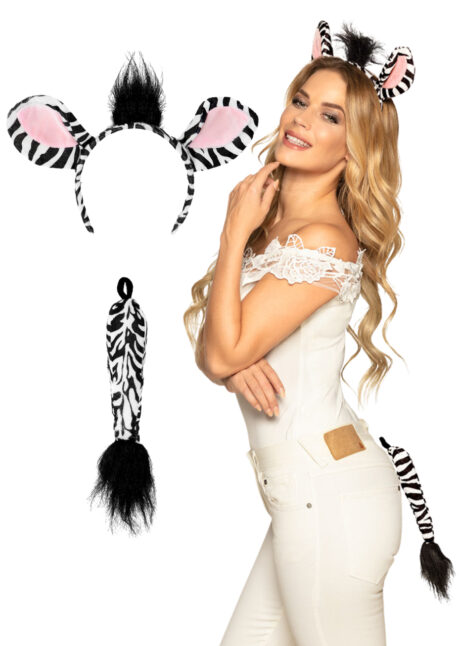 kit de zèbre, kit déguisement zèbre, queue de zèbre, Kit de Zèbre, Oreilles et Queue