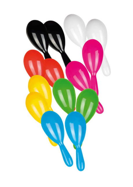 maracas, accessoire mexicain déguisement, accessoire déguisement mexicaine, maracas en plastique, Maracas en Plastique