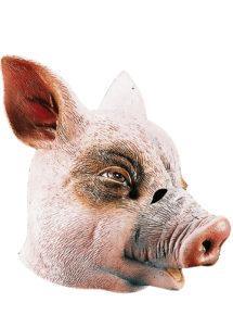 masque de cochon en latex, masque animal latex, masque animal cochon, masques d'animaux, Masque de Cochon, Latex