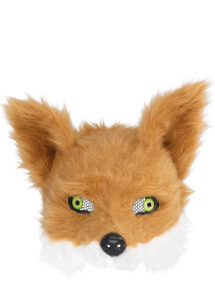 masque de renard, masque renard fourrure