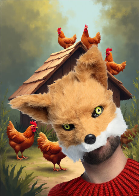 masque renard fourrure, masque animal déguisement, Masque de Renard en Fourrure, Demi Visage