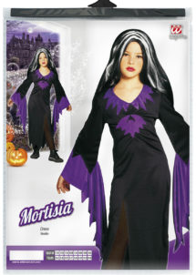 déguisement mortissia enfant, déguisement halloween fille, déguisement sorcière fille, déguisement halloween enfant, déguisement morticia fille