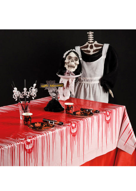 Generique Nappe Blanche tâchée de Sang Halloween 