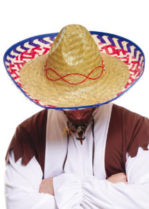 sombrero mexicain, sombreros, chapeaux sombreros mexicain, accessoires déguisement mexicain, poncho mexicain, Sombrero Mexicain, Paille Naturelle