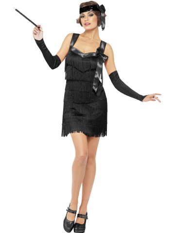 robe charleston déguisement, déguisement charleston, déguisement années 30, robe années 20, costume cabaret, déguisement cabaret femme, déguisement robe charleston Déguisement Charleston, Flapper Foxy, Noir